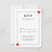 Casino Wedding RSVP Card (Vorderseite)