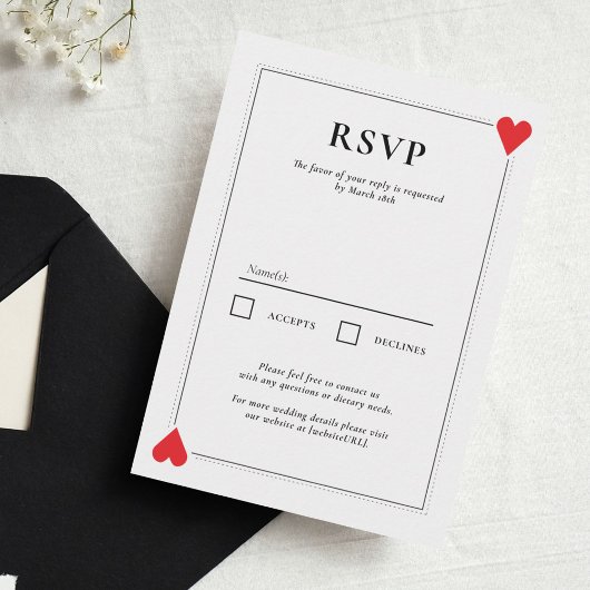 Casino Wedding RSVP Card