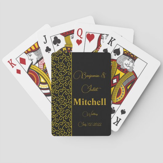 Casino Wedding Theme Gefallen Spielkarten (Rückseite)