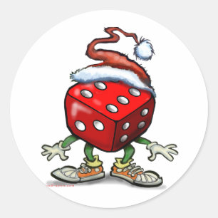 Casino Weihnachten Runder Aufkleber