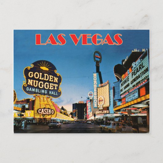 Casinos in Las Vegas Stadt Postkarte (Vorderseite)