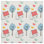 Casita corazones stoff (Muster)