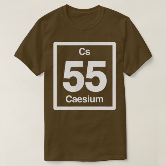 Cäsium Cs, Periodische Tischelemente, 55. Geburtst T-Shirt (Design vorne)
