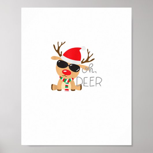 Casj Boys Unisex Adults Reindeer Small Short Sleev Poster (Vorne)