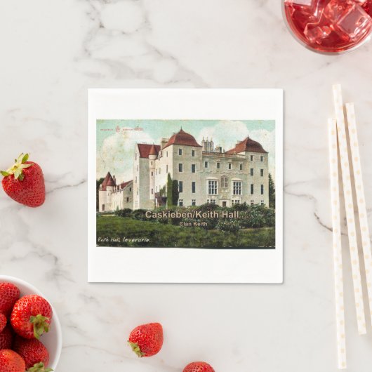 Caskieben Castle/Keith Hall, Clan Keith Serviette (Beispiel)