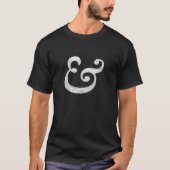 Caslon mutige Kursivschrift-Etzeichen-Weiß T-Shirt (Vorderseite)