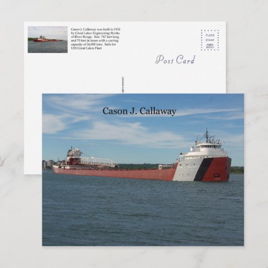 Cason J. Callaway Postkarte (Vorne/Hinten)