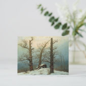 Caspar David Friedrich Cairn in Snow Postkarte (Stehend Vorderseite)