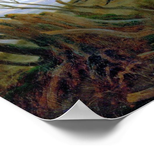 Caspar David Friedrich Der Baum der Krähen Poster (Ecke)