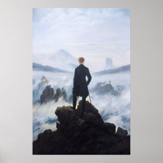 Caspar David Friedrich Druck Wanderer über dem Poster
