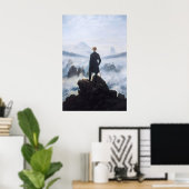 Caspar David Friedrich Druck Wanderer über dem Poster (Heimbüro)
