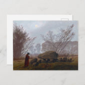 Caspar David Friedrich Ein Spaziergang bei der Abe Postkarte (Vorne/Hinten)