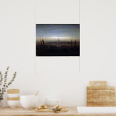Caspar David Friedrich Greifswald im Mondlicht Poster (Küche)