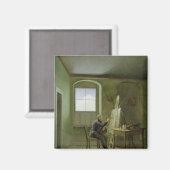 Caspar David Friedrich in seinem Studio, 1811 Magnet (Vorderseite/Rückseite)
