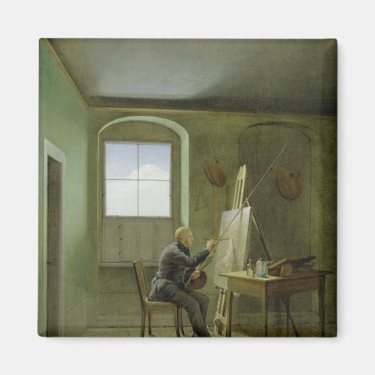 Caspar David Friedrich in seinem Studio, 1811 Magnet (Vorne)