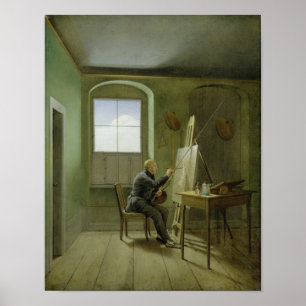 Caspar David Friedrich in seinem Studio, 1811 Poster