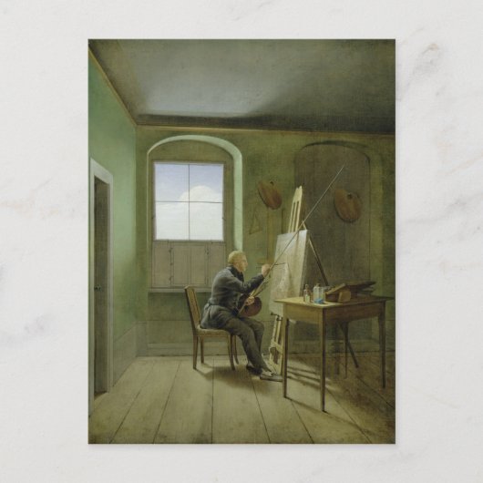 Caspar David Friedrich in seinem Studio, 1811 Postkarte (Vorderseite)