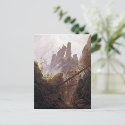 Caspar David Friedrich Rocky Landschaft in der Elb Postkarte (Stehend Vorderseite)