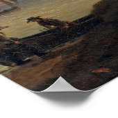 Caspar David Friedrich Schiffe im Hafen Poster (Ecke)