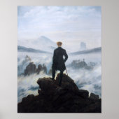 Caspar David Friedrich The Wanderer Above The Sea Poster (Vorne)