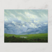 Caspar David Friedrich treibt Wolken Feiertagspostkarte (Vorderseite)