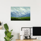 Caspar David Friedrich treibt Wolken Poster (Heimbüro)
