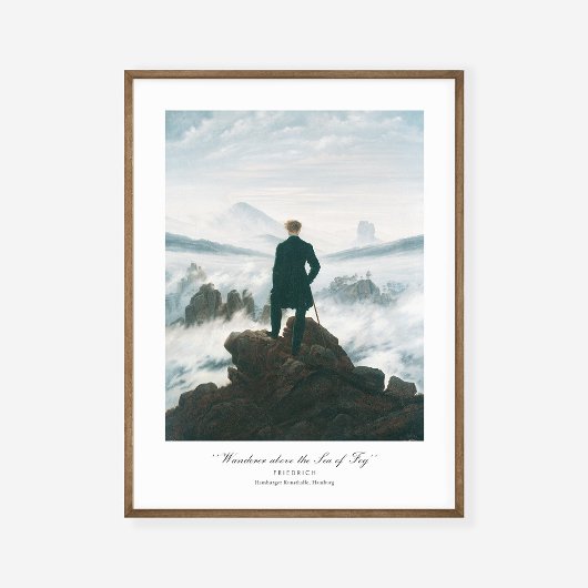 Caspar David Friedrich Wanderer über dem Nebelmeer Poster