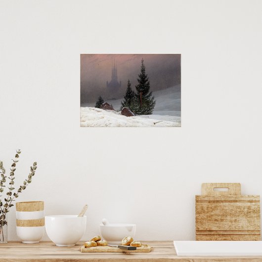 Caspar David Friedrich Winter Landscape Poster (Küche)