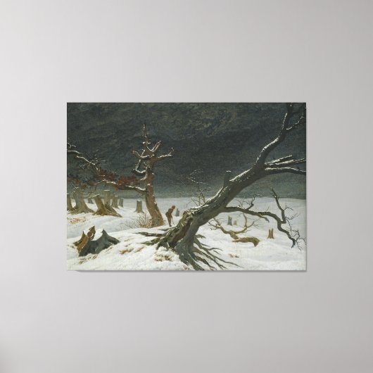 Caspar David Friedrich Winterlandschaft Leinwanddruck (Vorderseite)