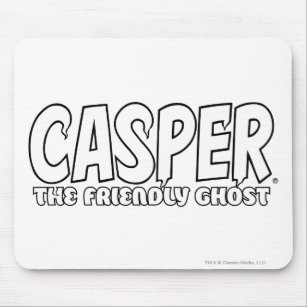 Casper das freundliche Geist-Weiß-Logo Mousepad