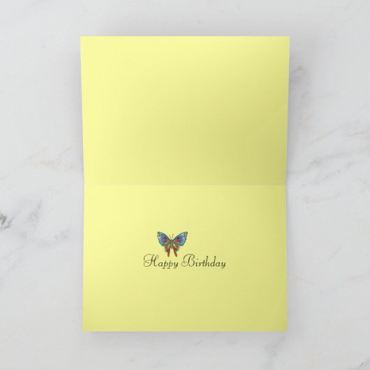 Casper Rainbow Fee | Devon Rex Cat Birthday Card Karte (Innenseite)