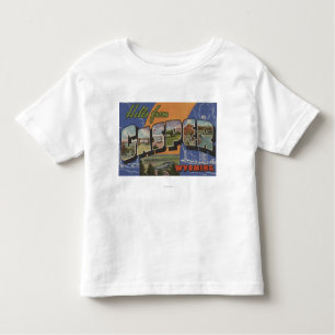 Casper, Wyoming - große Buchstabe-Szenen Kleinkind T-shirt