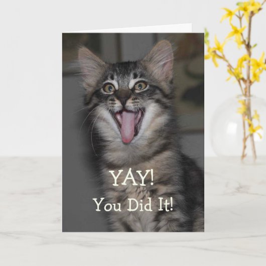 Caspian Kitten Abschluss Card Karte (Gelbe Blume)