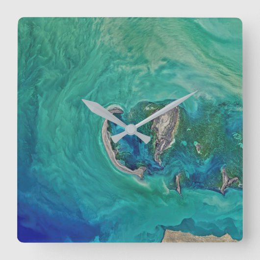 caspian sea quadratische wanduhr (Vorderseite)