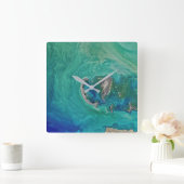 caspian sea quadratische wanduhr (Zuhause)