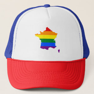 Casquette France arc-en-ciel Truckerkappe