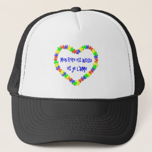Casquette Montag frère est autiste und je l'aime Truckerkappe