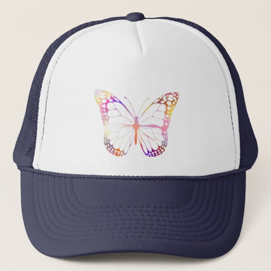 Casquette Papillon Couleur Sauvage Forêt Nature Truckerkappe (Vorderseite)
