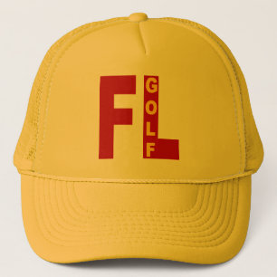 Casquette Trucker jaune FLORIDA GOLF Truckerkappe