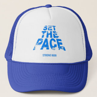 casquette trucker set the pace bleu truckerkappe