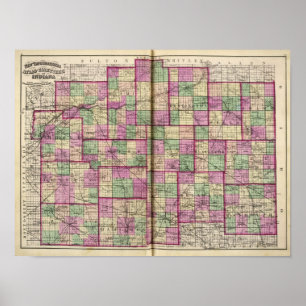 Cass County und Miami County Poster