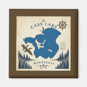 Cass Lake, Minnesota Ferienhaus & Geschenke Magnet