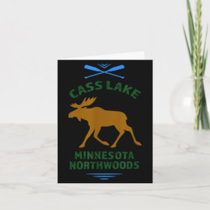 Cass Lake Minnesota Northwoods im Freien Angeln Karte
