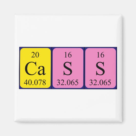 Cass Periodenmagnet Magnet (Vorne)