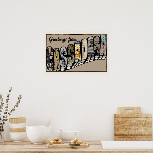 Cassadaga Postkartenplakat Poster (Küche)