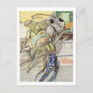 Cassandra Die Cicada hat einen Lichterkennungstest Postkarte