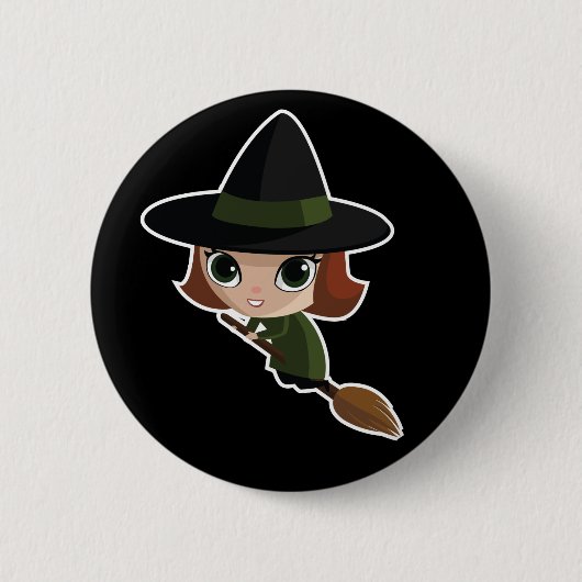 Cassandra die Hexe Button (Vorderseite)