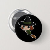 Cassandra die Hexe Button (Vorne & Hinten)