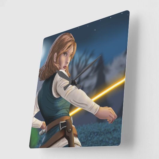 Cassandra Quadratische Wanduhr (Winkel)