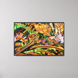 Cassandra reitet auf dem Halloween-Drachen Gestert Leinwanddruck